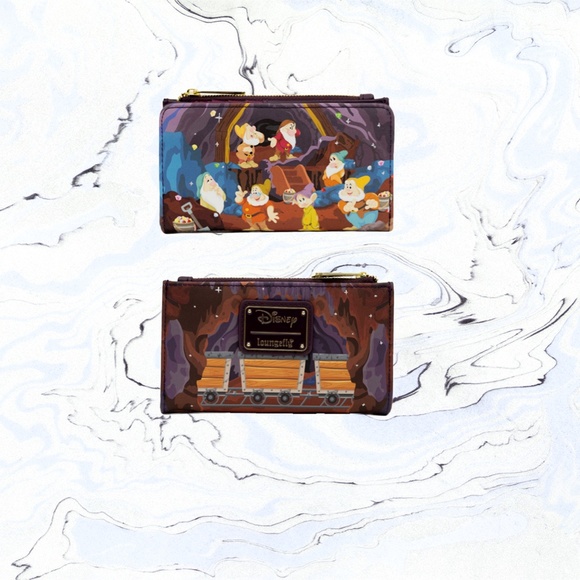 Loungefly Disney Snow White and the Seven Dwarfs AOP Backpack and Wallet